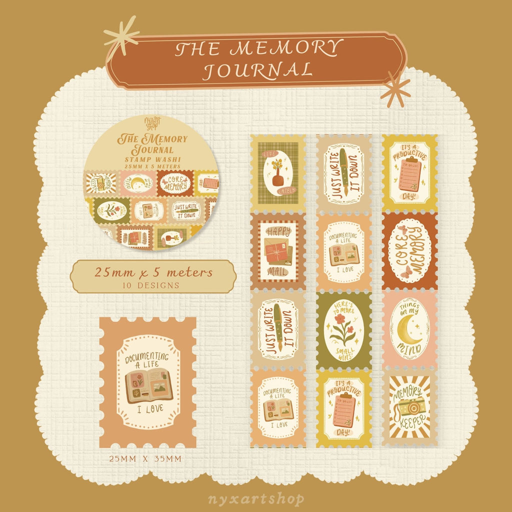 Memory Journal Stamp Washi Tape
