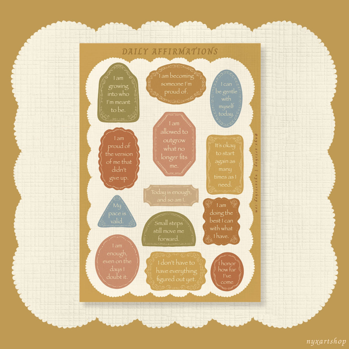 Daily Affirmations | Sticker Sheet
