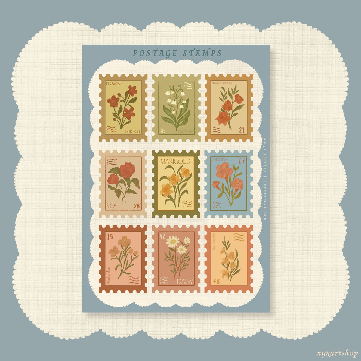 Postage Stamps | Sticker Sheet