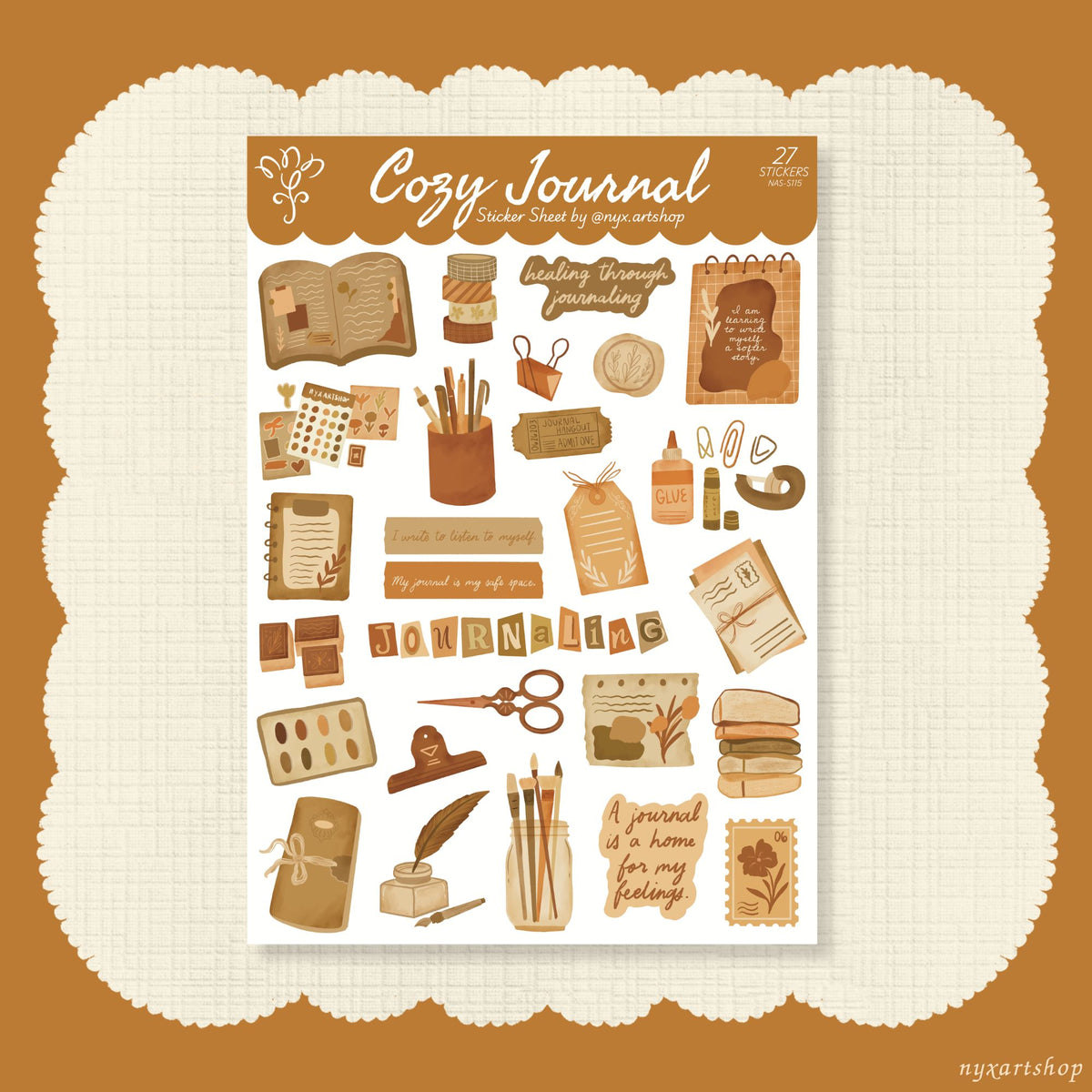 Cozy Journal Sticker Sheet