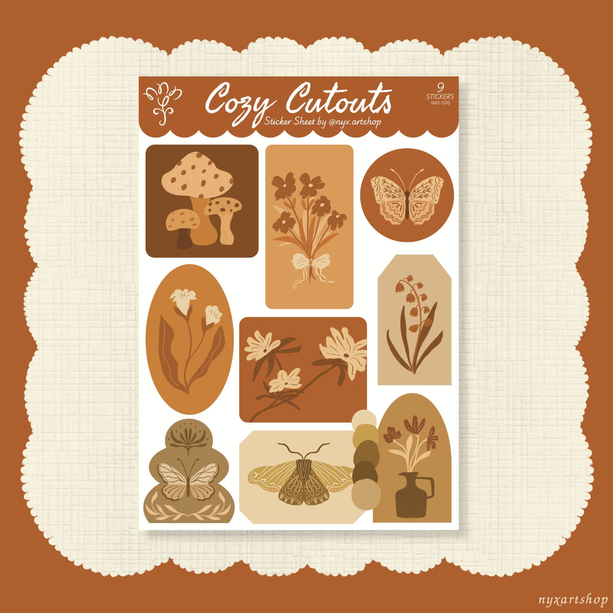 Cozy Cutouts Sticker Sheet