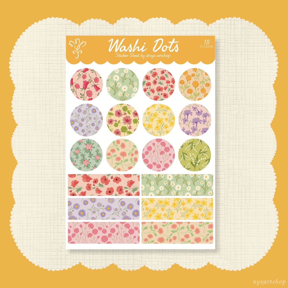 Washi Dots Sticker Sheet