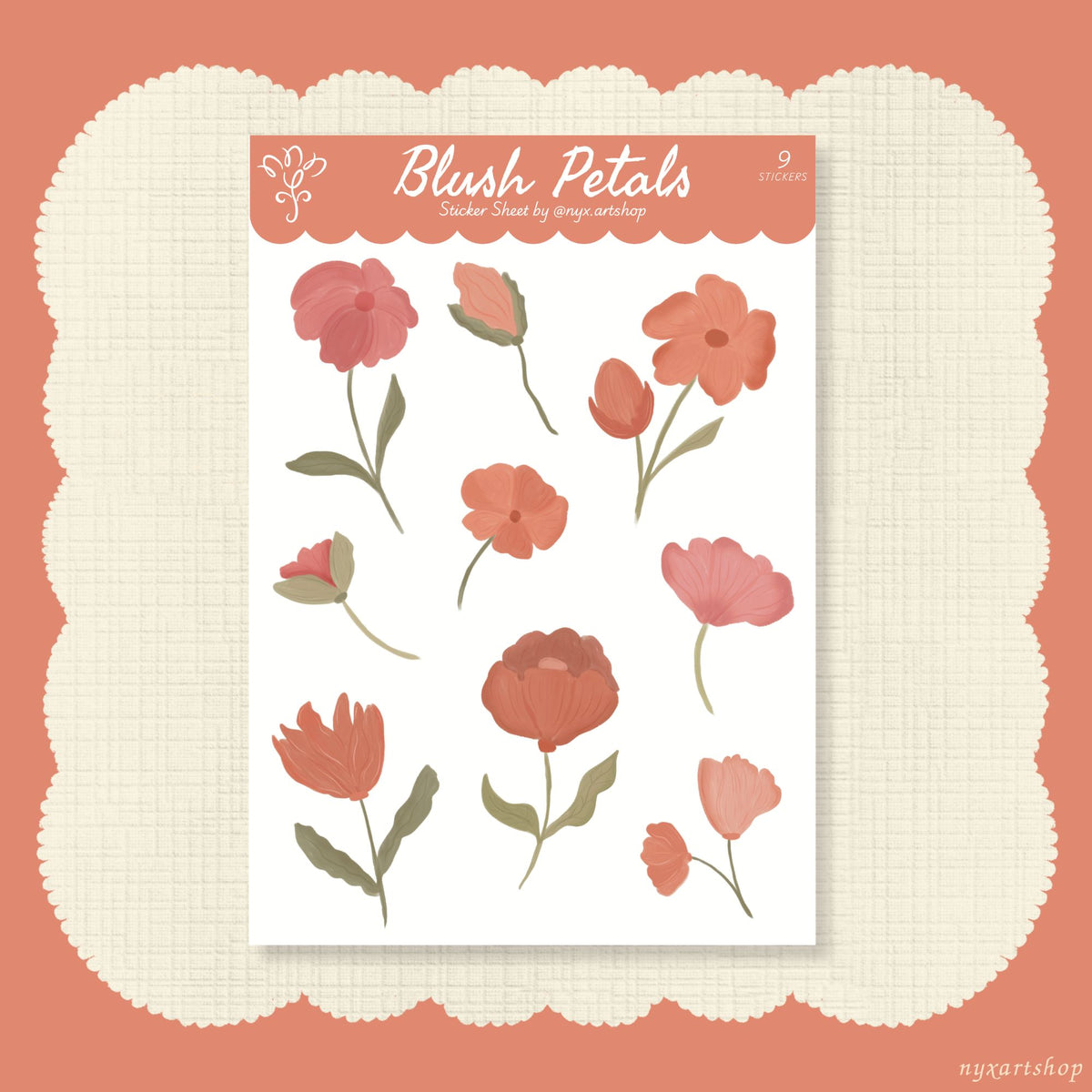 Blush Petals Sticker Sheet