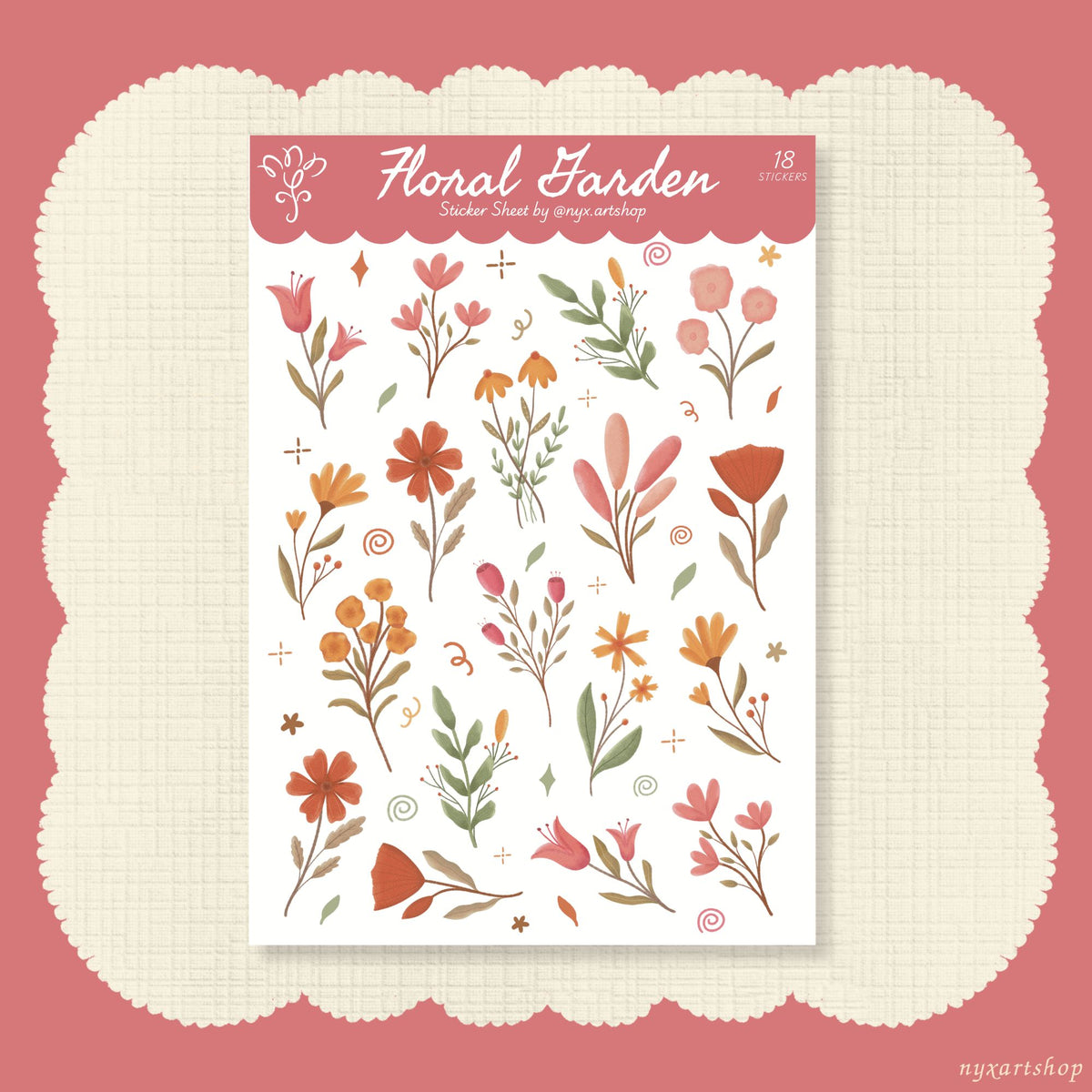 Floral Garden Sticker Sheet
