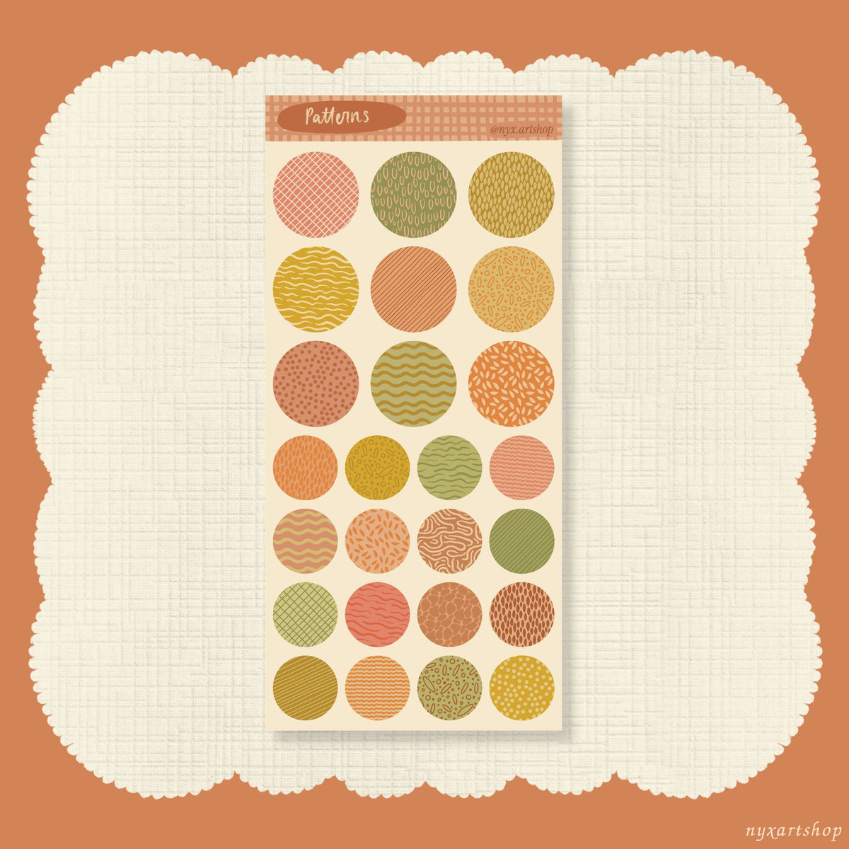 Pattern Rings & Dots | Sticker Sheet