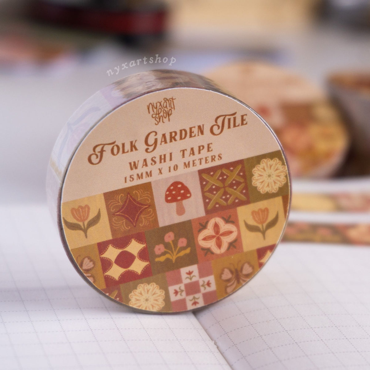 Folk Garden Tile Washi Tape