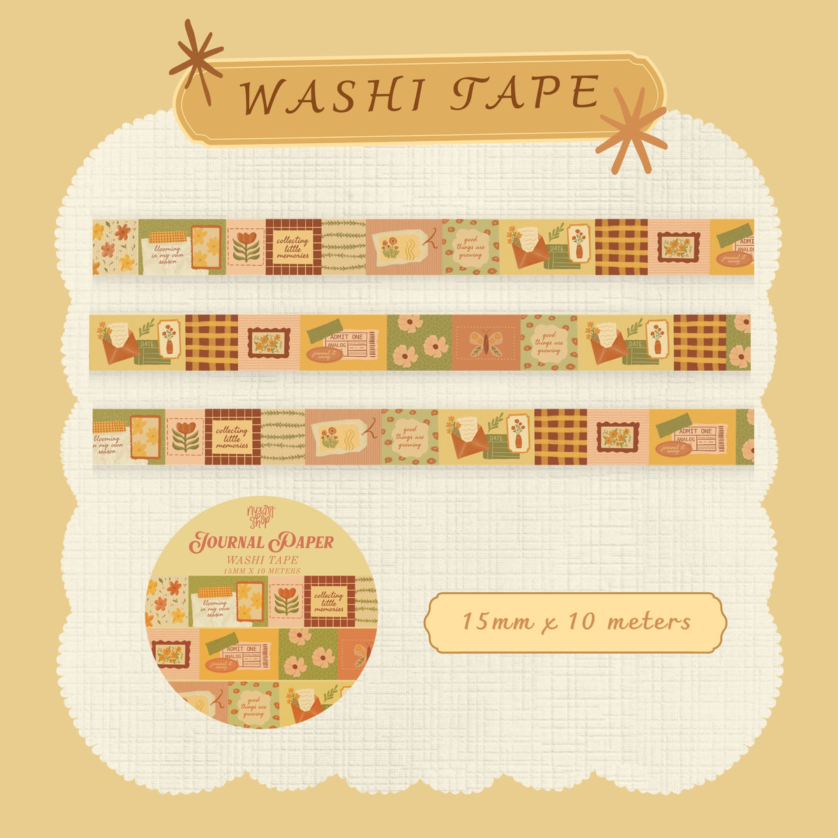 Vintage Bloom Floral | Washi Tape