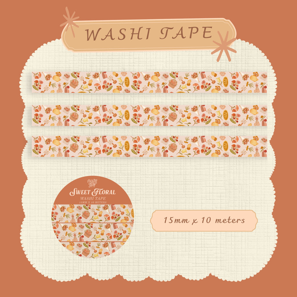 Vintage Bloom Floral | Washi Tape