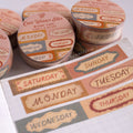 Cozy Weekly Tags Washi Tape